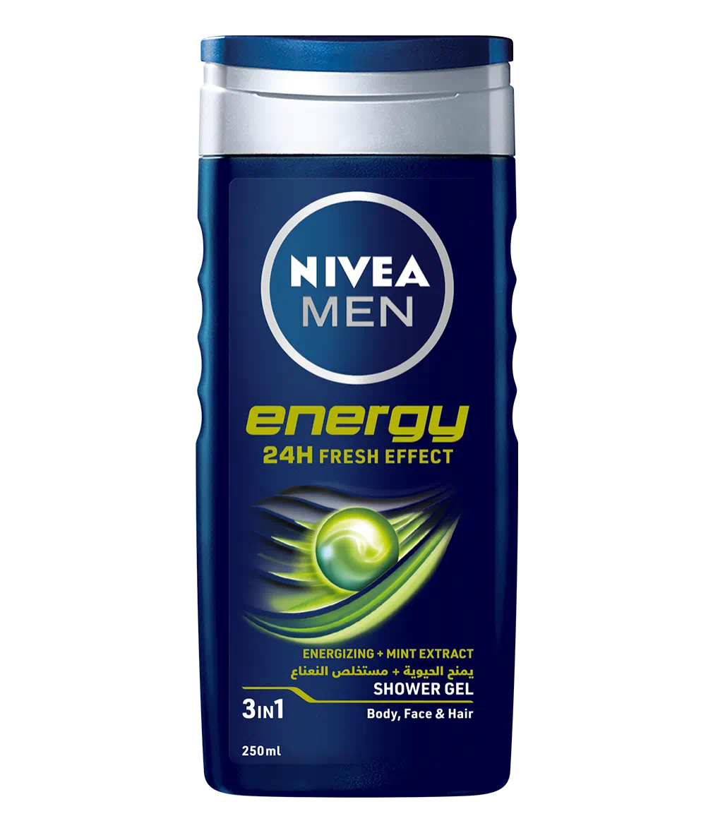 Nivea Men Energy Shower Gel with Mint Extract for Body  Face & Hair_0