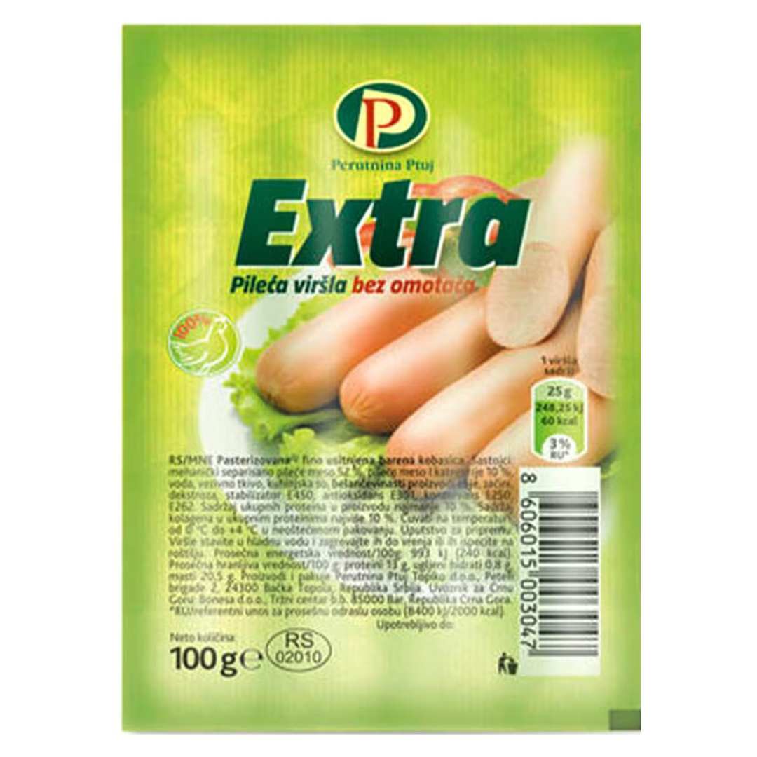 Perutnina Ptuj Extra Chicken Frankfurters with Cheese