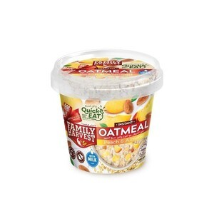 Family Harvest Instant Oatmeal with Milk Peach & Almonds - GMO free