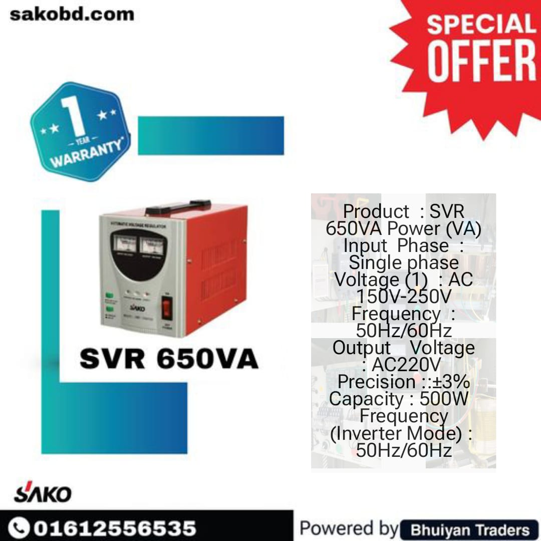 SAKO Single Phase -650 VA SERVO type