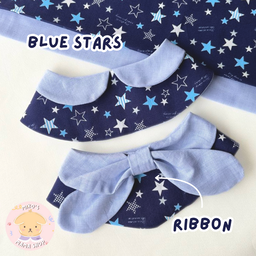 Blue Stars Ribbon Collar (Premium)