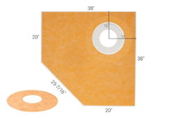 Kerdi Shower TT sloped tray for off-centre drainage