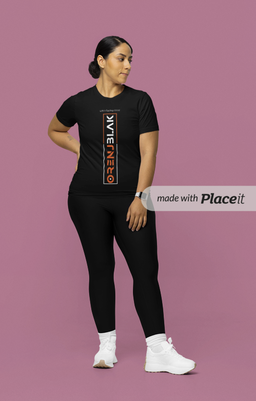 ORENJBLAK Vertical Center - Blk T/Shirts