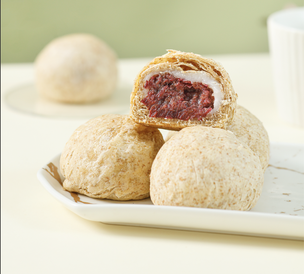 Whole Wheat Mochi Rose Pastry 全麦雪媚娘玫瑰鲜花饼 6 x 50gm 