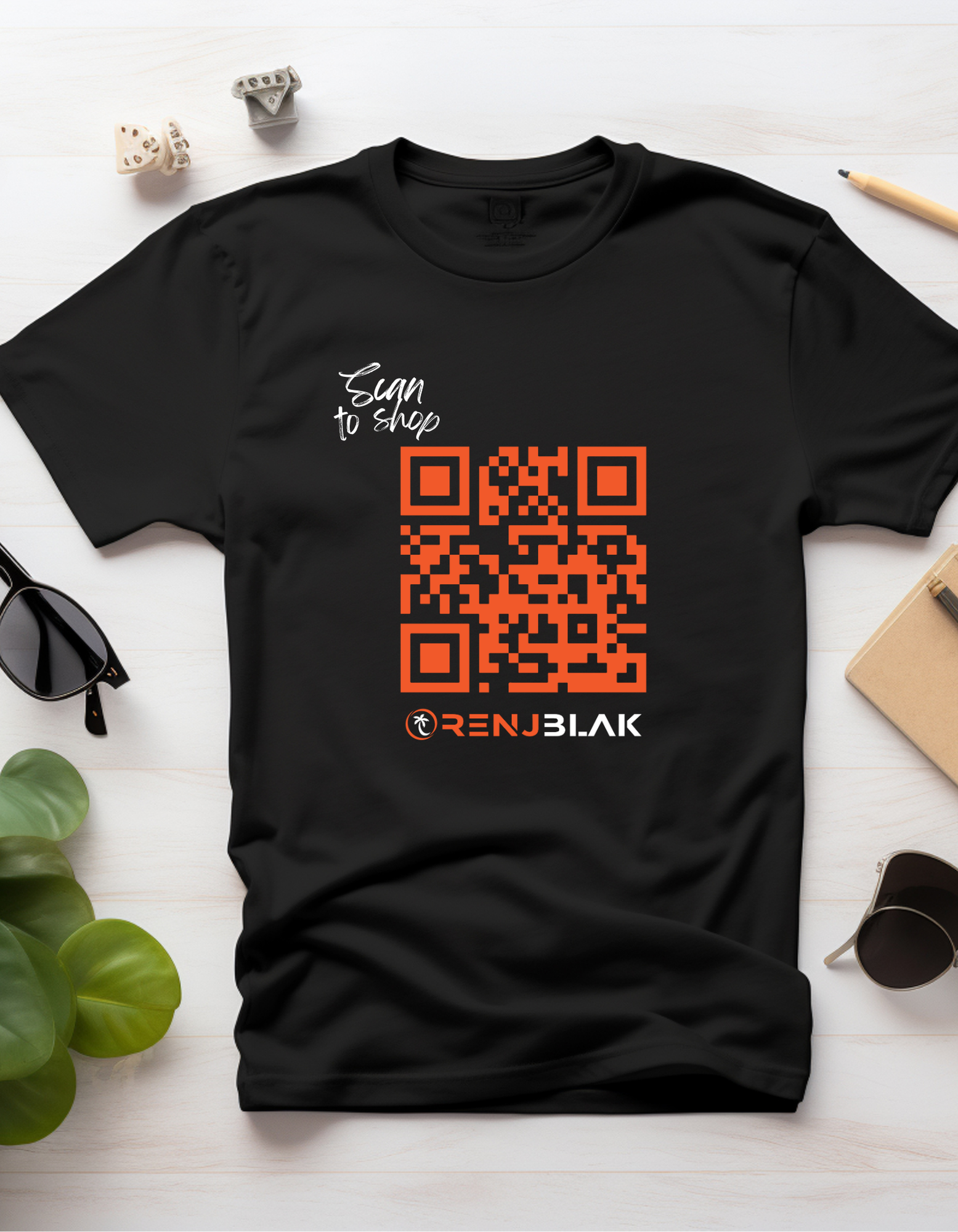 Scan QR to Shop - Black Tshirt_0