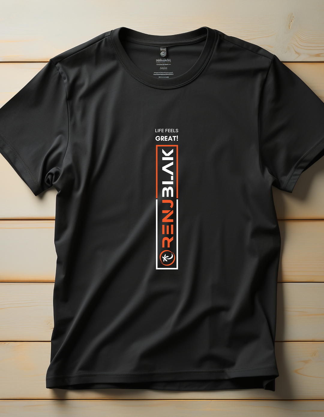 ORENJBLAK Vertical Center - Blk T/Shirts