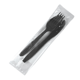 Plastic Cutlery Set (Black)