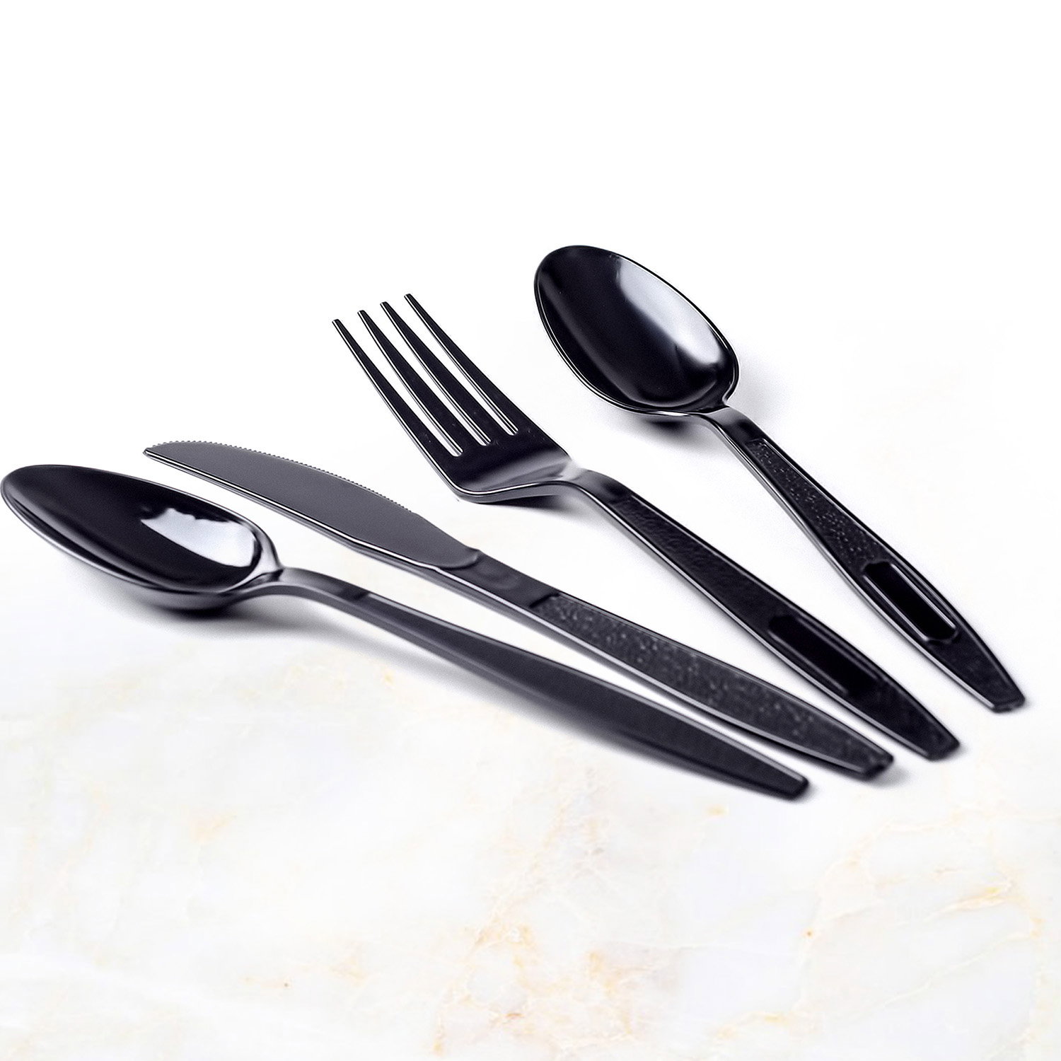 Plastic Cutlery Set (Black)_1