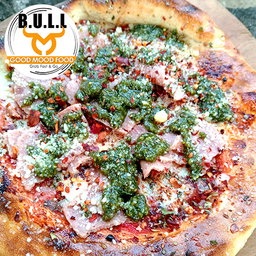 Pizza Pesto Pistachio - Daging sapi asap