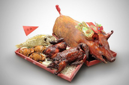 Set 4 - [Bundle set of 5] Roasted pig, Duck, Chicken, Fish and Crabs | [五牲] 烧猪，鸭，鸡，鱼，螃蟹_0