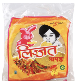 Lijjat Urad Papad (Black Pepper) 200g