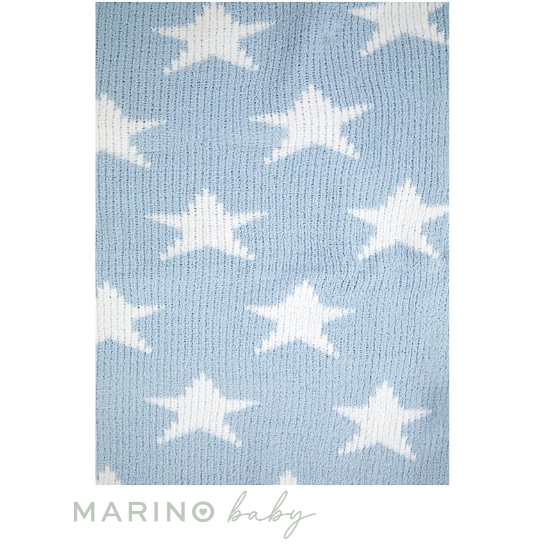 Blue Chenille Baby Blanket_2