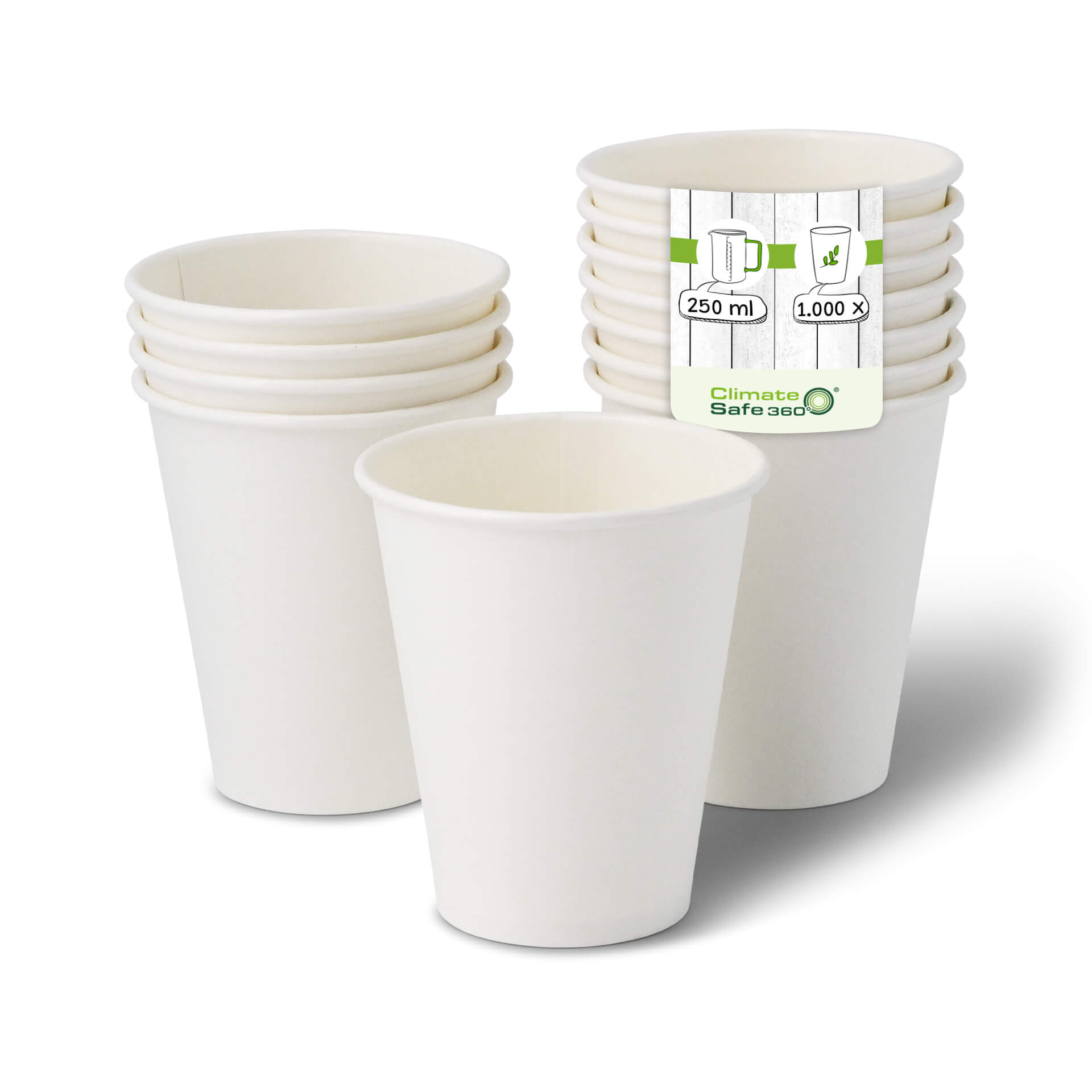 Paper cups 250 ml - colour white _0