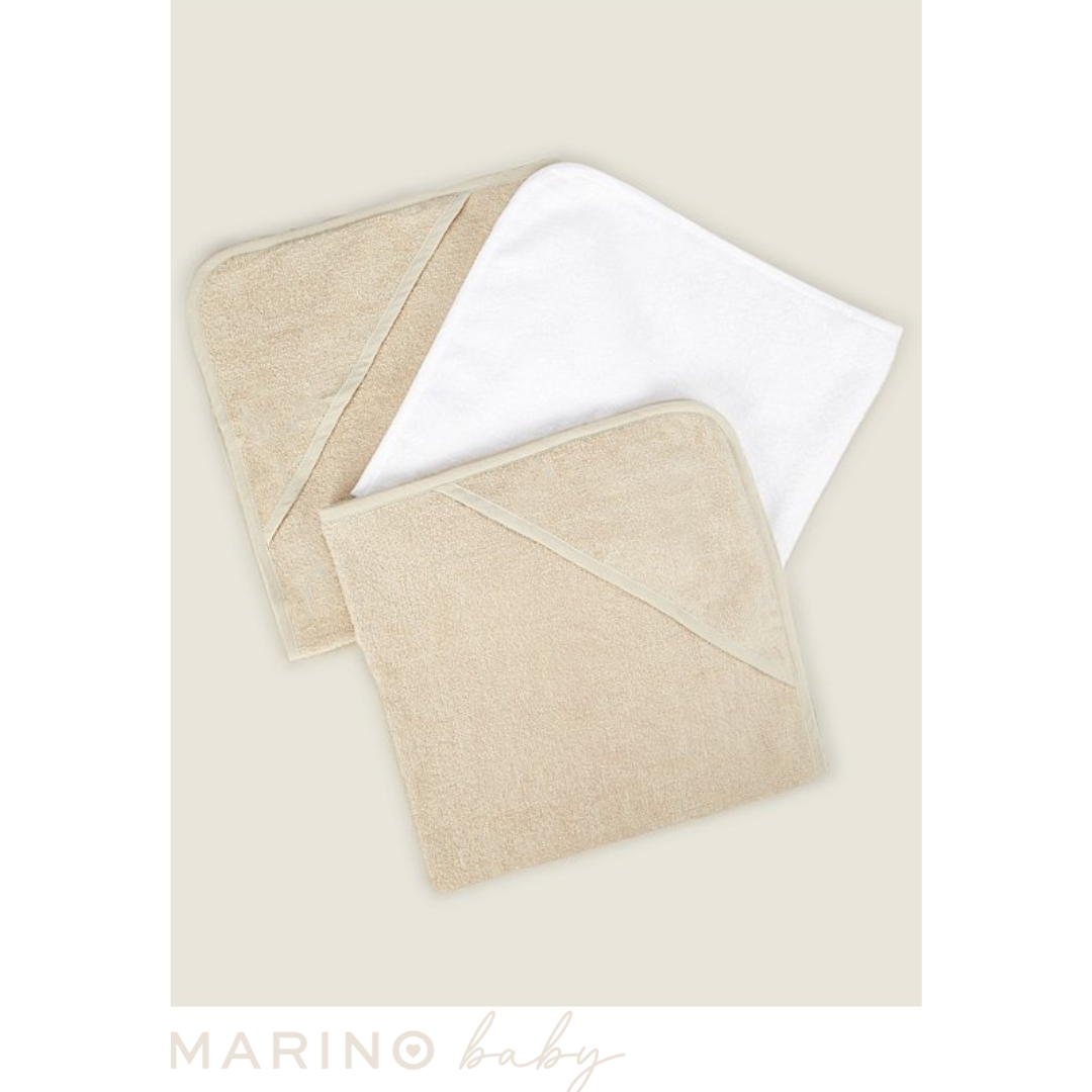 Natural Towels and Flannel Set_1