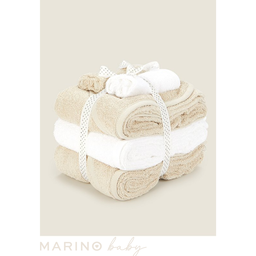 Natural Towels and Flannel Set