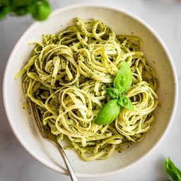 Pesto Linguine Pasta - مكرونة لينجويني بيستو