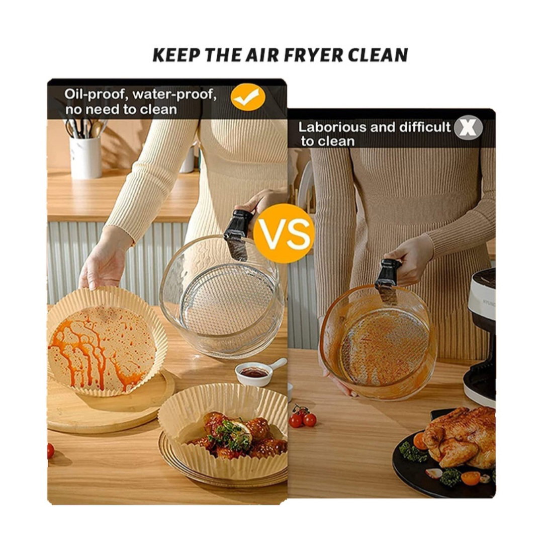  50 Sheets Air Fryer Pad Paper 16cm x 4,5cm_2