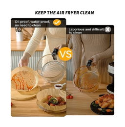  50 Sheets Air Fryer Pad Paper 16cm x 4,5cm