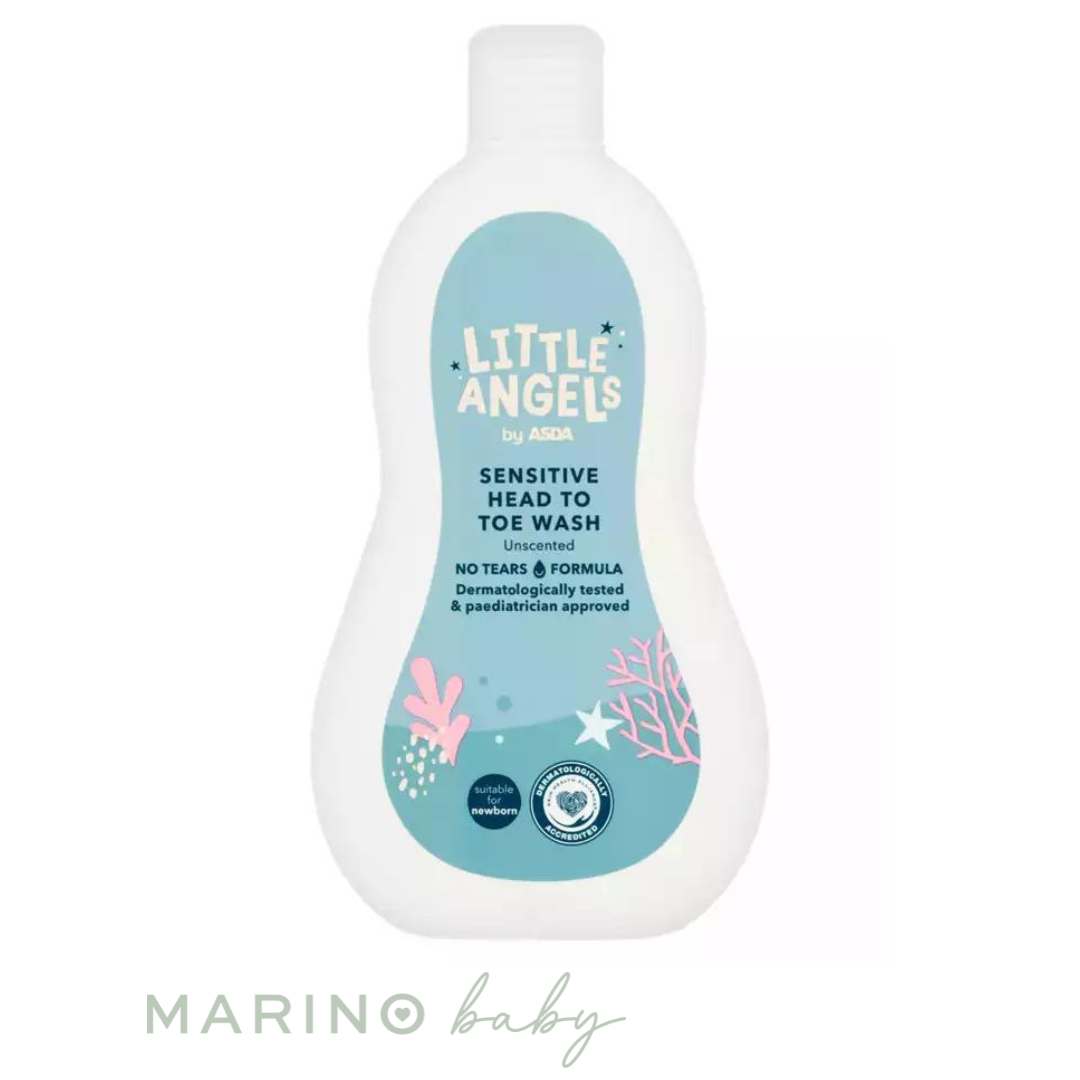 LITTLE ANGELS by ASDA Sensitive Head to Toe Wash Unscented 500ml_0