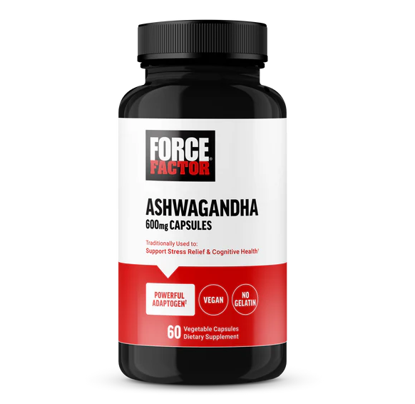 FORCE FACTOR ASHWAGANDHA 600MG 60 VEGETABLE CAPS_0