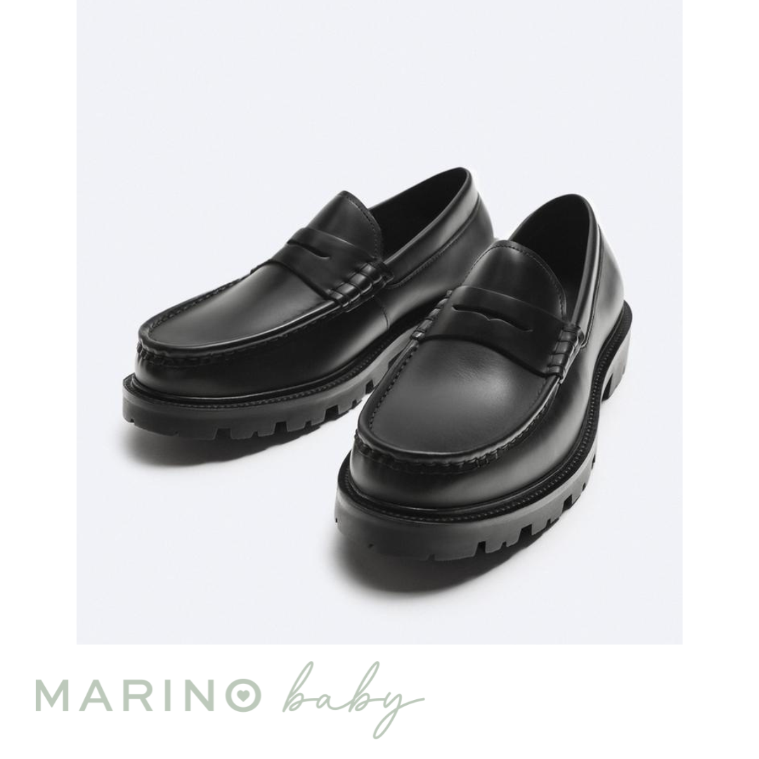 Zara Leather Loafers _0