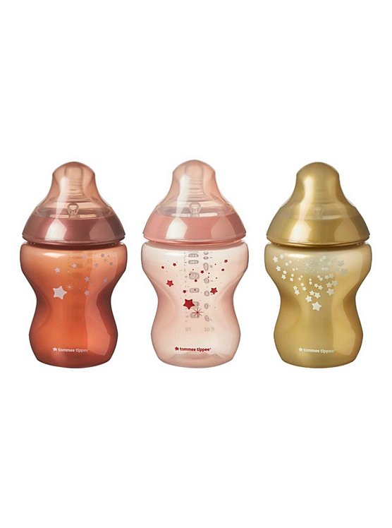 Tommee Tippee Closer to Nature Baby Bottles, Morning Skies – 260ml, 3pack_1