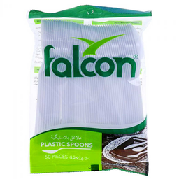 Falcon White Plastic Disposable Teaspoons