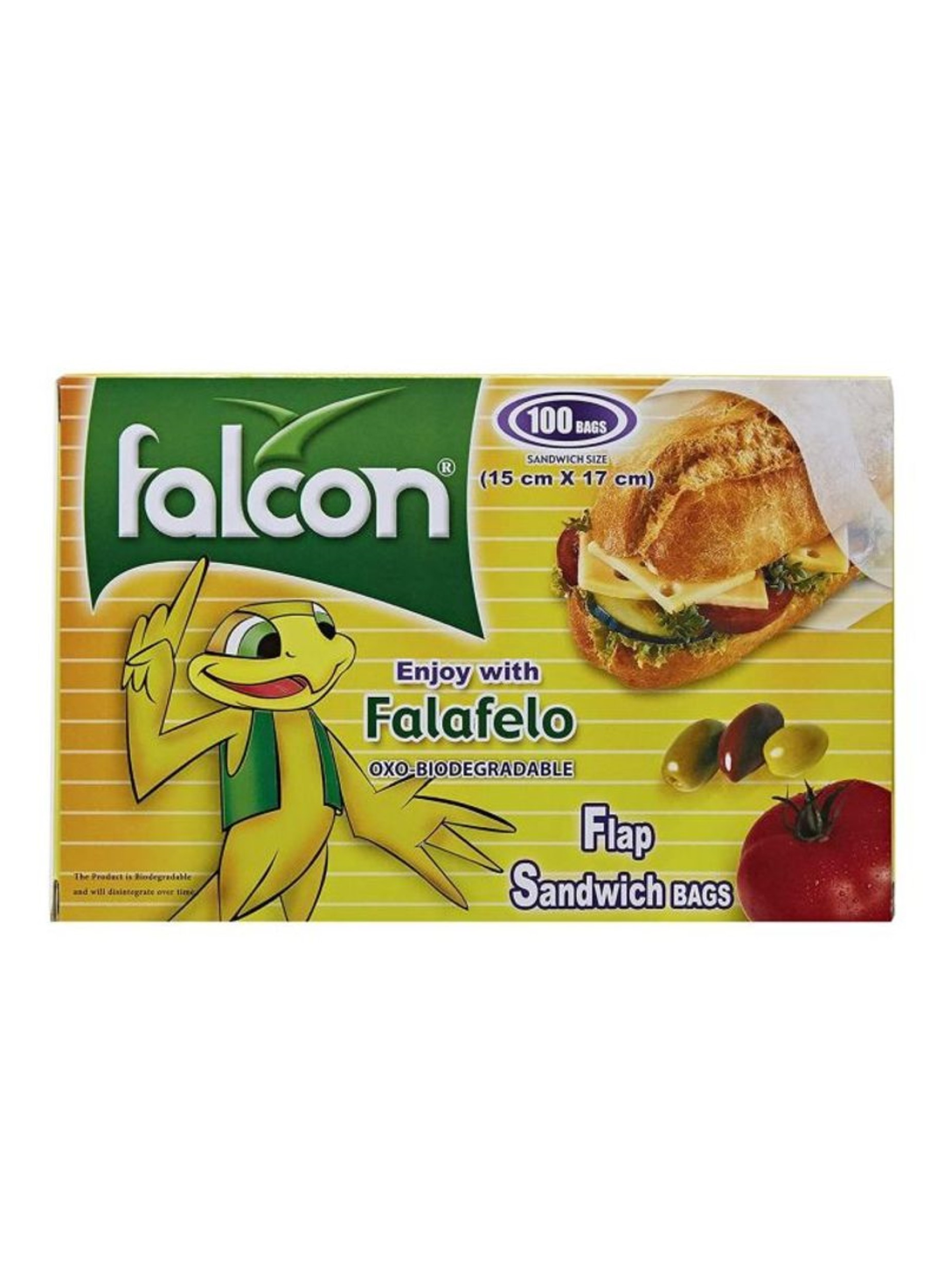 Falcon Flap Sandwich Bags (15x17cm)