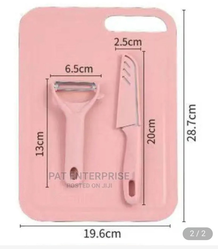3 in 1 Fruit Chopping Set (chopping board, knife and peeler)_1