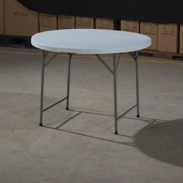 Round folded tables