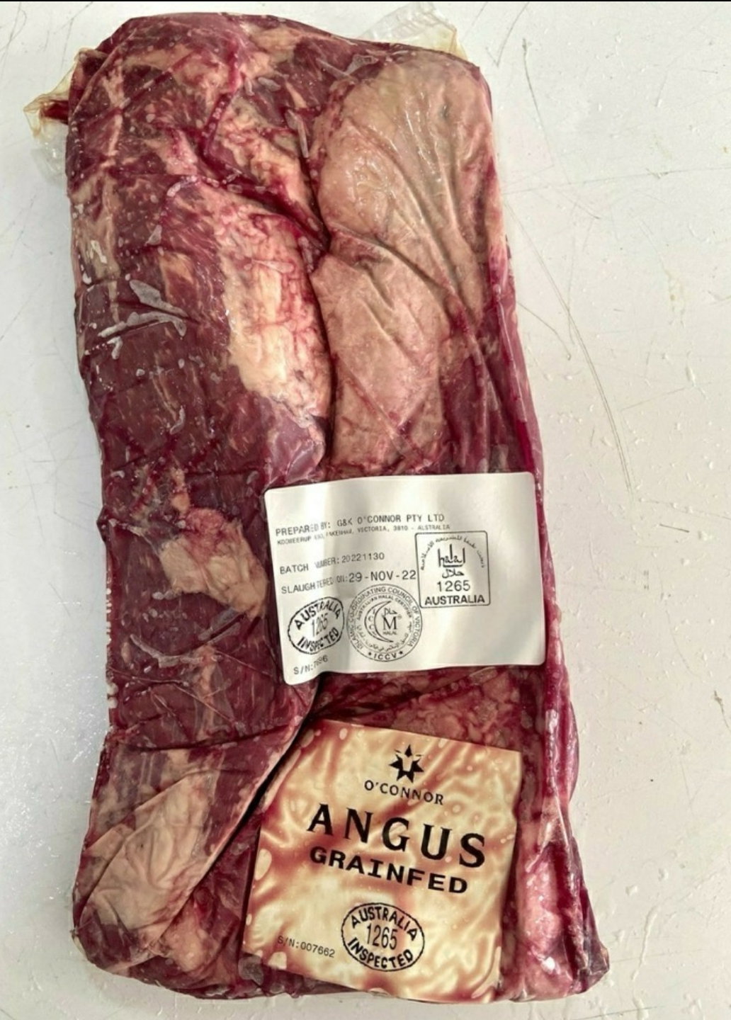 호주 블랙앵거스 부채살 원육 [2.6~4kg]  [원육팩 45/kg, 손질포장 49/kg]