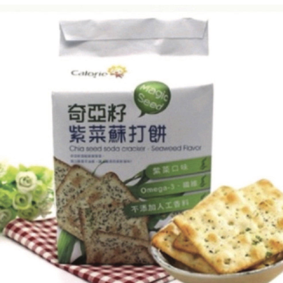 DF Chia Seed Soda Cracker Chia Seed Soda Cracker 奇异籽紫菜苏打饼 294g