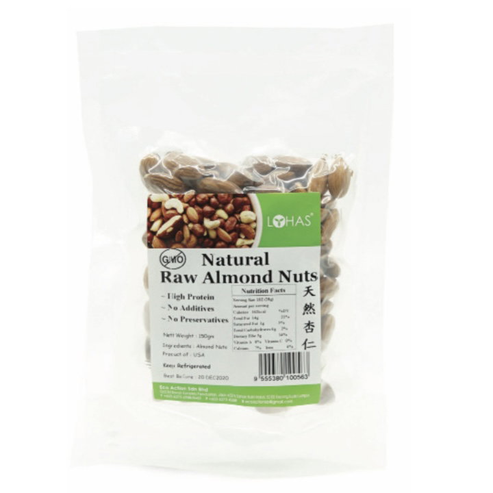 DF Lohas Natural Raw Almond Nuts 天然杏仁 150g