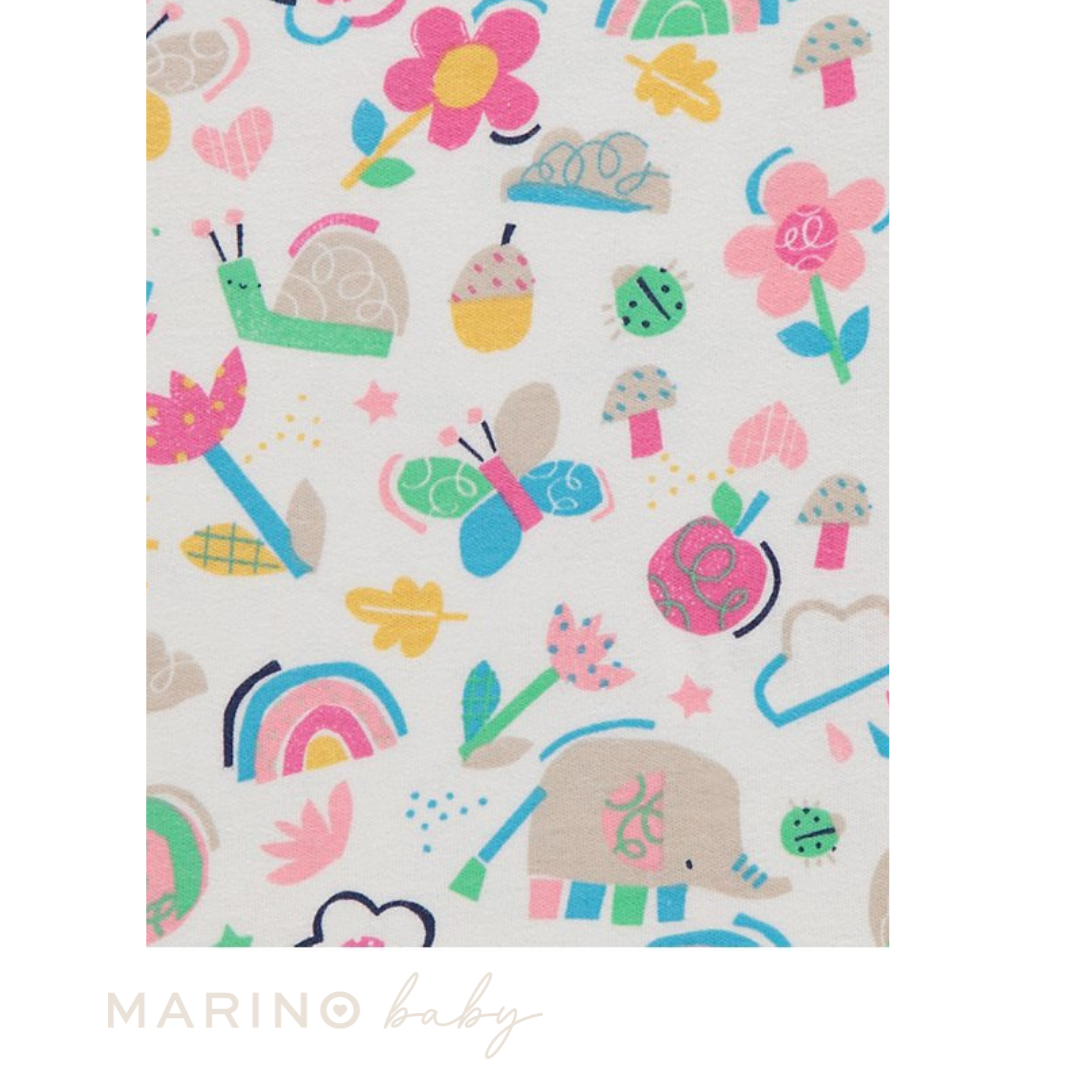 Bright Printed Short Sleeve Bodysuits - 7 Pack, Size: 9-12months_1