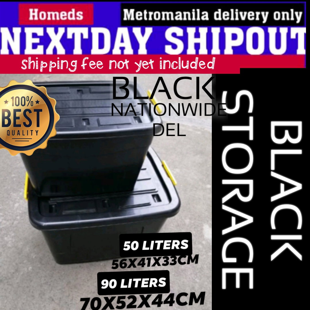 Black storage with lock and wheels_0