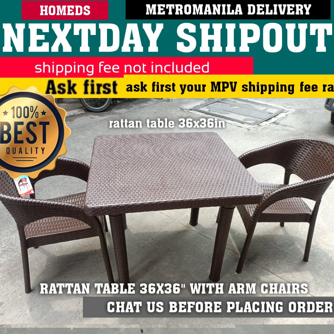 36x36inches rattan table only_0