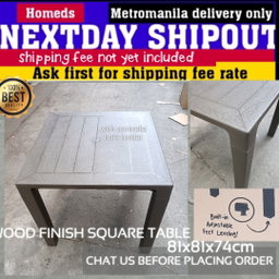 Sunny wood finish table (adjustable feet Height 1in)