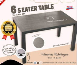 Sunny wood finish table (adjustable feet Height 1in)