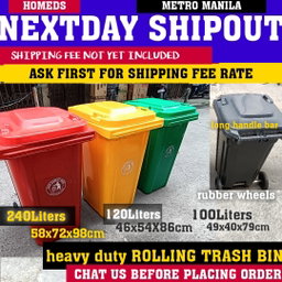 Rollingbin trashcan with wheels Big 240L or 120L