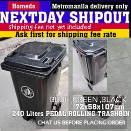 240liters pedal trashcan rollinbin