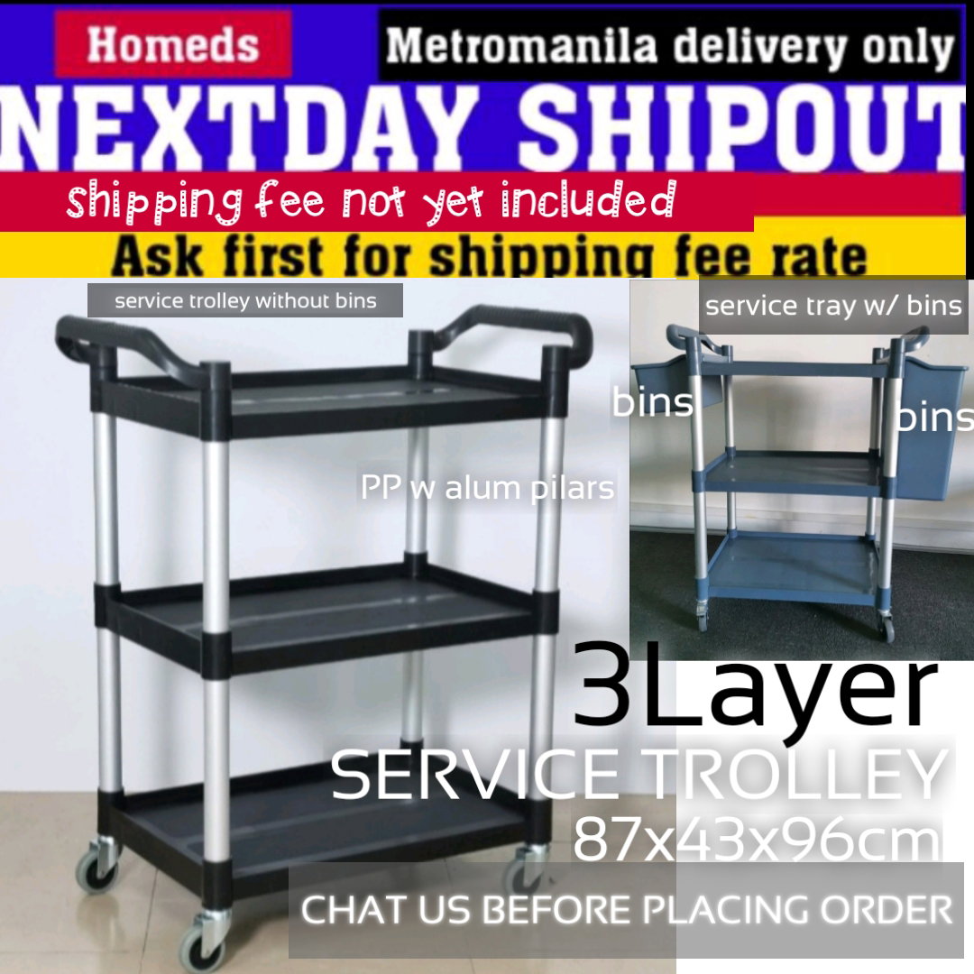Service trolley with wheels 3layer_0