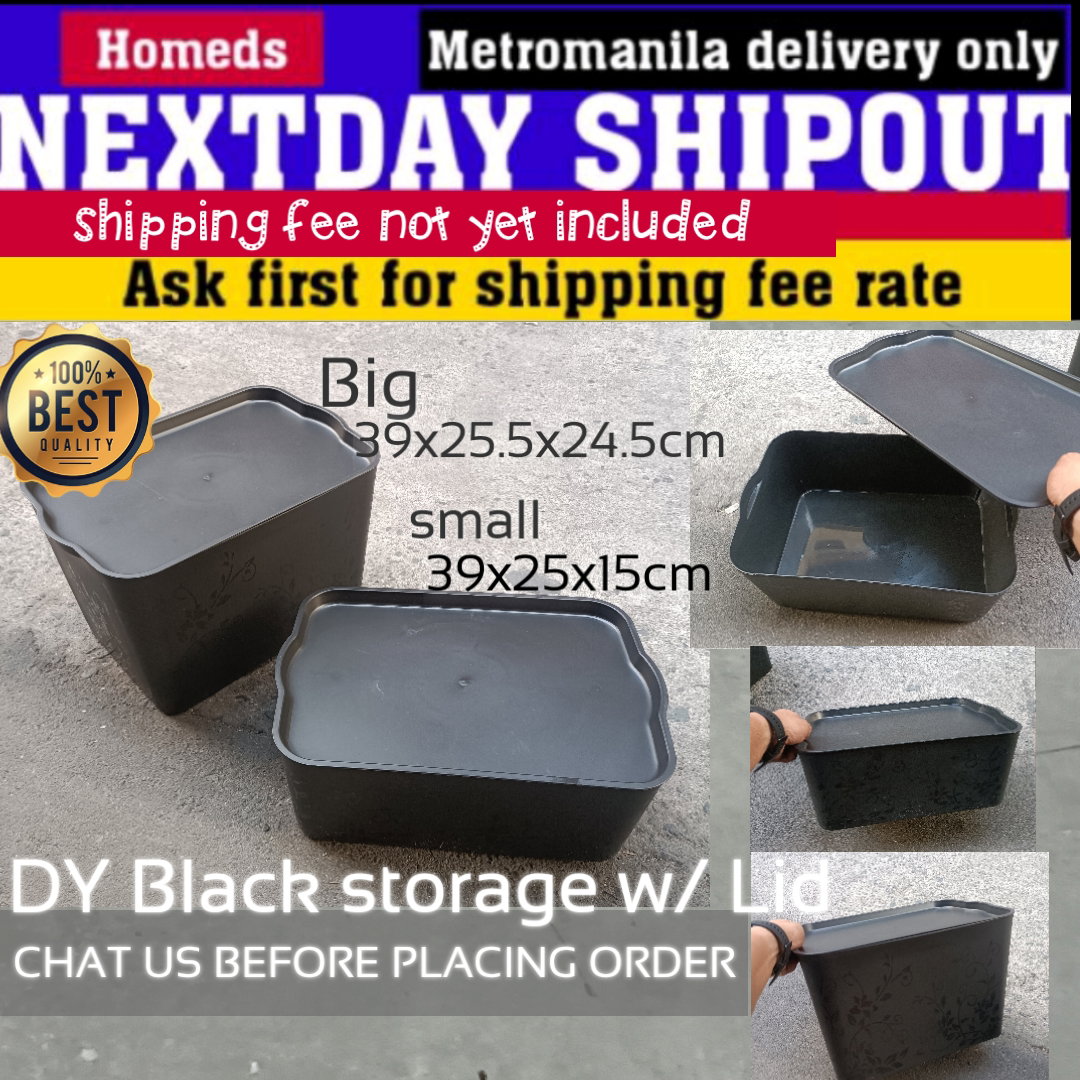 Dy black storage with lid