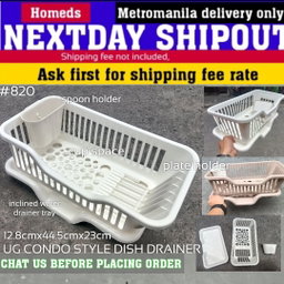 uG Condo space saving dish drainer with tray