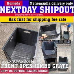 Jumbo front open crate