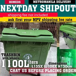 1100Liters Rollingbin trashcan with wheels