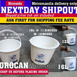 Orocan white pail timba