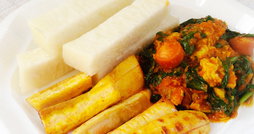 Fried Yam & Egg Sauce