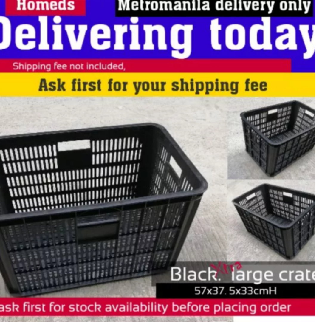 XL black crate stackable