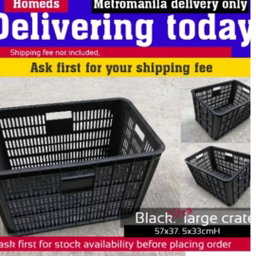 XL black crate stackable