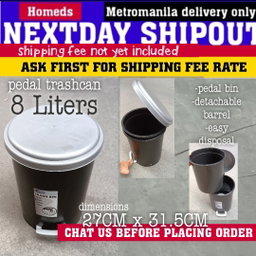 NK round pedal trashcan 8L